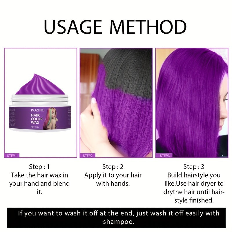 150g Disposable Hair Dye Mud DIY Hair Dye Wax Hair Clay Long lasting