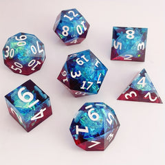 7pcs Epoxy Resin Sharp Dice Mini Game Accessories