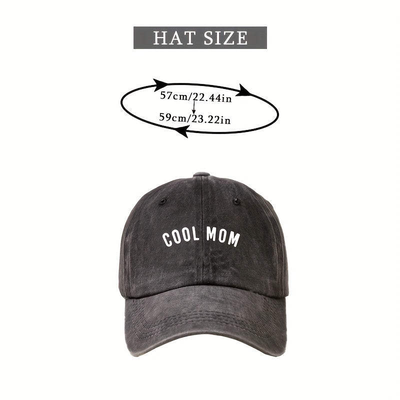 MOM Vintage Dad Hat Baseball Cap Distressed Washed Casual Sun Hat