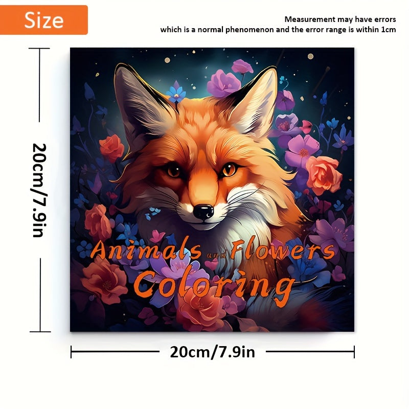 Animal & Floral Coloring Book: Art Therapy Paint by Number Kit