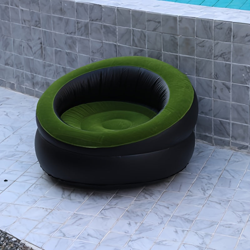 Outdoor Lazy Inflatable Sofa Easy To Store Flocking Inflatable Stool