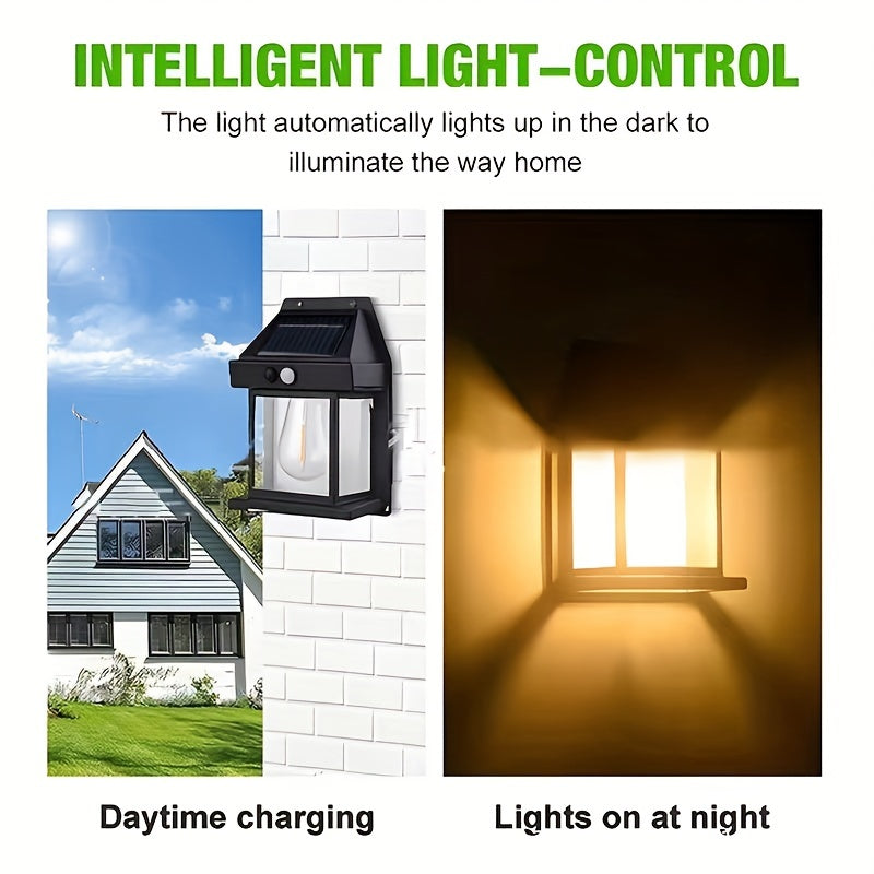 Solar Wall Light Outdoor Waterproof Tungsten Lamp Induction Garden Light