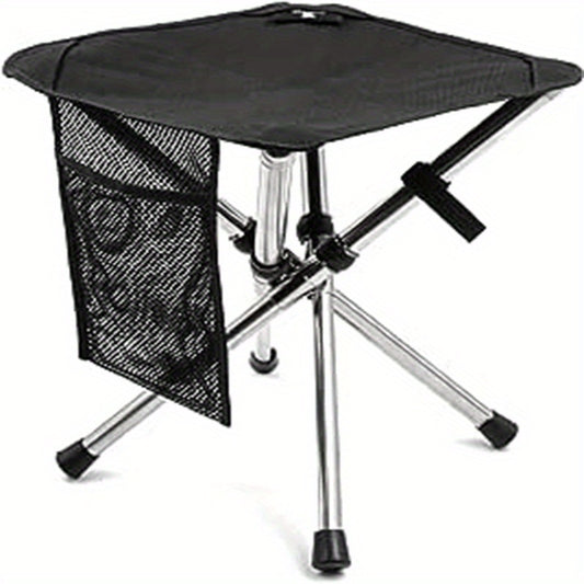 Portable Folding Stool With Side Pocket for Outdoor Camping
