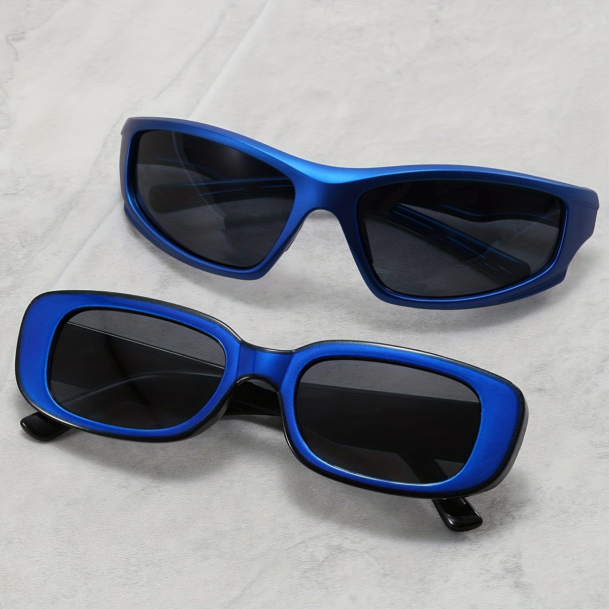 2 Pairs Men's UV Resistant Sunglasses for Outdoors Sports Driving