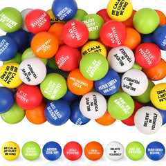 24 Pack 6" Inspirational Slogan Sponge Balls for Team Building & Relaxation