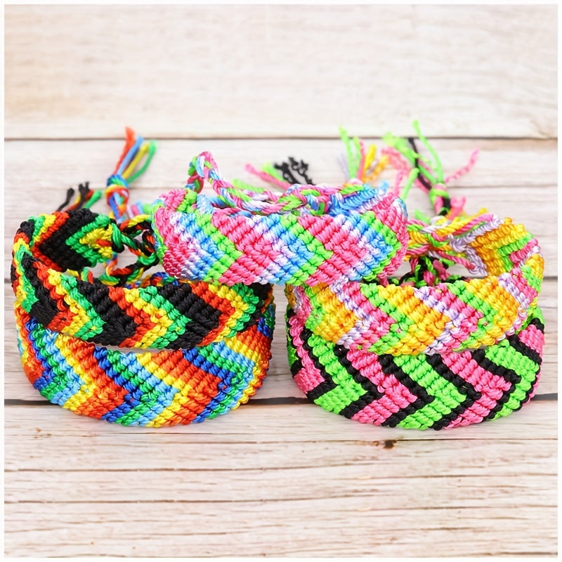 5-Piece Rainbow Bracelet Set Friendship Wristband Boho Bracelet for Friends