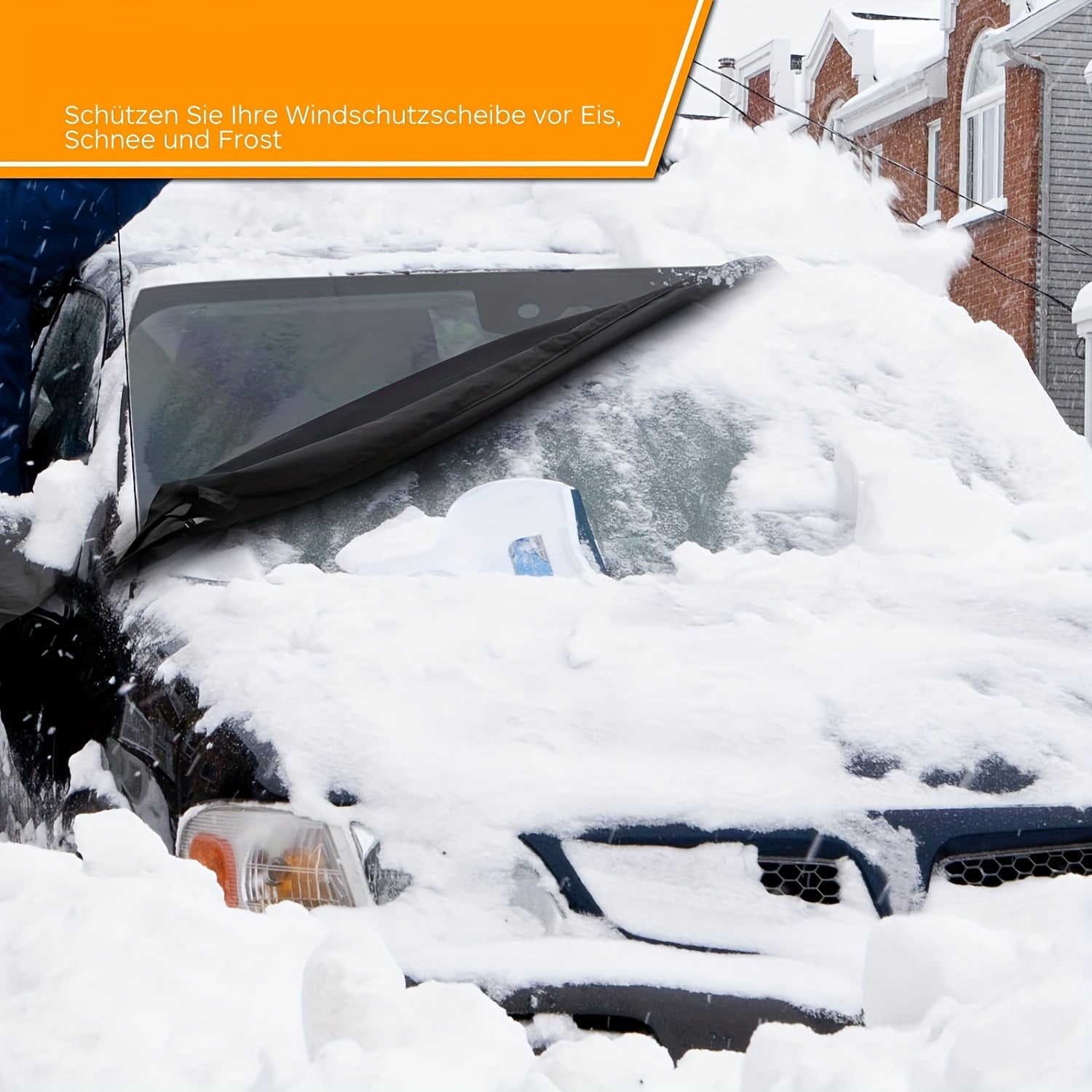 600D Anti-Icing Windshield Cover Waterproof Winter Cover for Cars SUVs Trucks
