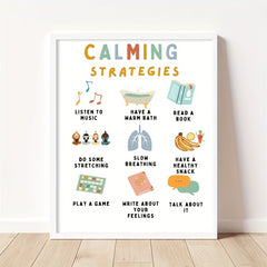 Calming Strategies Student Poster Feelings Print Growth Mindset