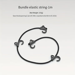 1pc Elastic Recreational Strap With Double Hook for Camping Storage