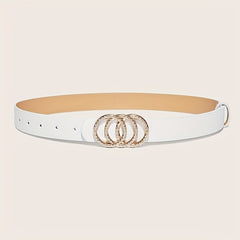 2pcs Rhinestone Buckle Belt Set for Women