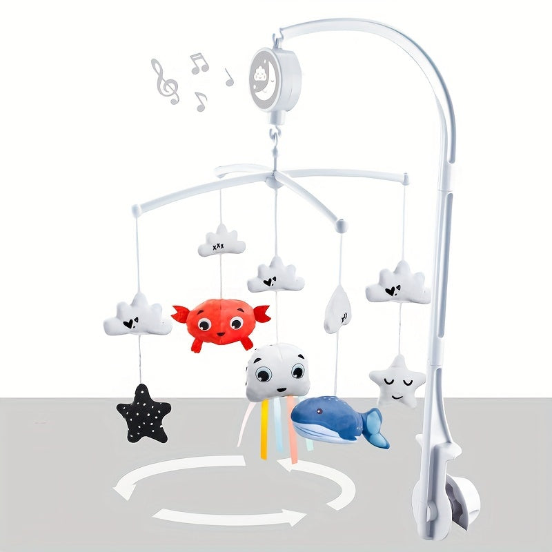 Cartoon Musical Bell Spinning Rattle Christmas Toy