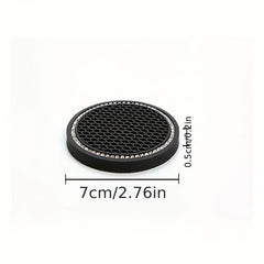 2Pcs Car Diamond Coaster Cup Holder Mat Auto Interior Decoration