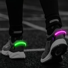 RGB Strobe Shoe Clip Lights Safety Gear for Runners Joggers Bikers