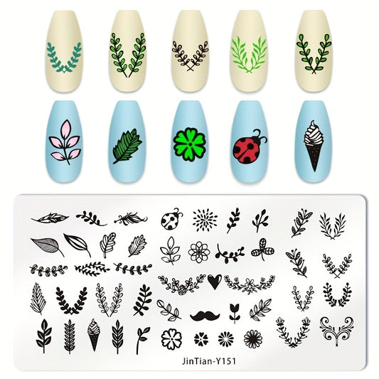 Easter Nail Art Stamping Plates Eggs and Rabbit Designs for DIY Manicures