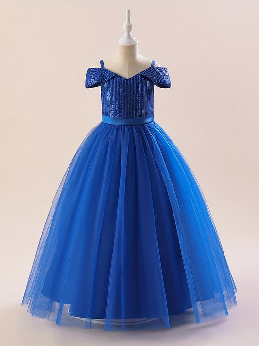 Off Shoulder Sequin Gown for Weddings & Parties
