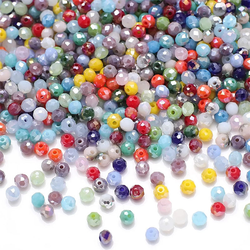 35pcs Crystal Rondelle Beads for Jewelry Making