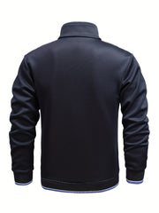 Men's Zip Jacket & Stretch Pants Set for Outdoors & Comfort