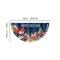 Christmas Outdoor Hanging Flag Cartoon Digital Printing Scene Decoration