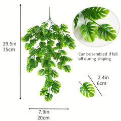 4pcs Realistic Turtle Back Bamboo Vine for Home Decor and Party Decoration