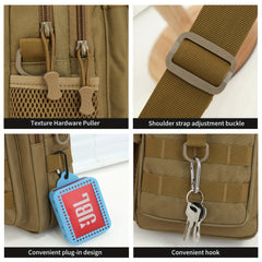 Men's Messenger Bag With Buckle & Thickened Handle Outdoor Sports Bag