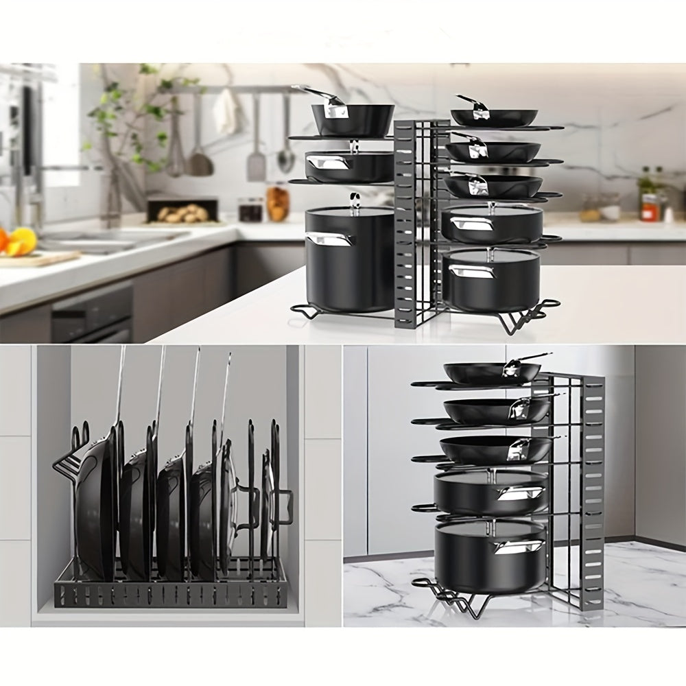 Pot And Pan Organizer For Cabinet 5 layer Storage Racks