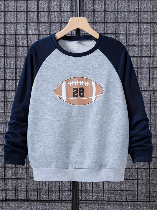 Girls' Raglan Sleeve Casual Sweatshirt Pullovers