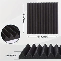 24pcs Acoustic Panels 12x12x1 High Density Foam for Echo Absorption