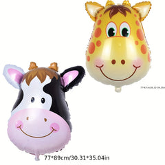 9pcs Jungle Animals Helium Balloons for Birthday Party