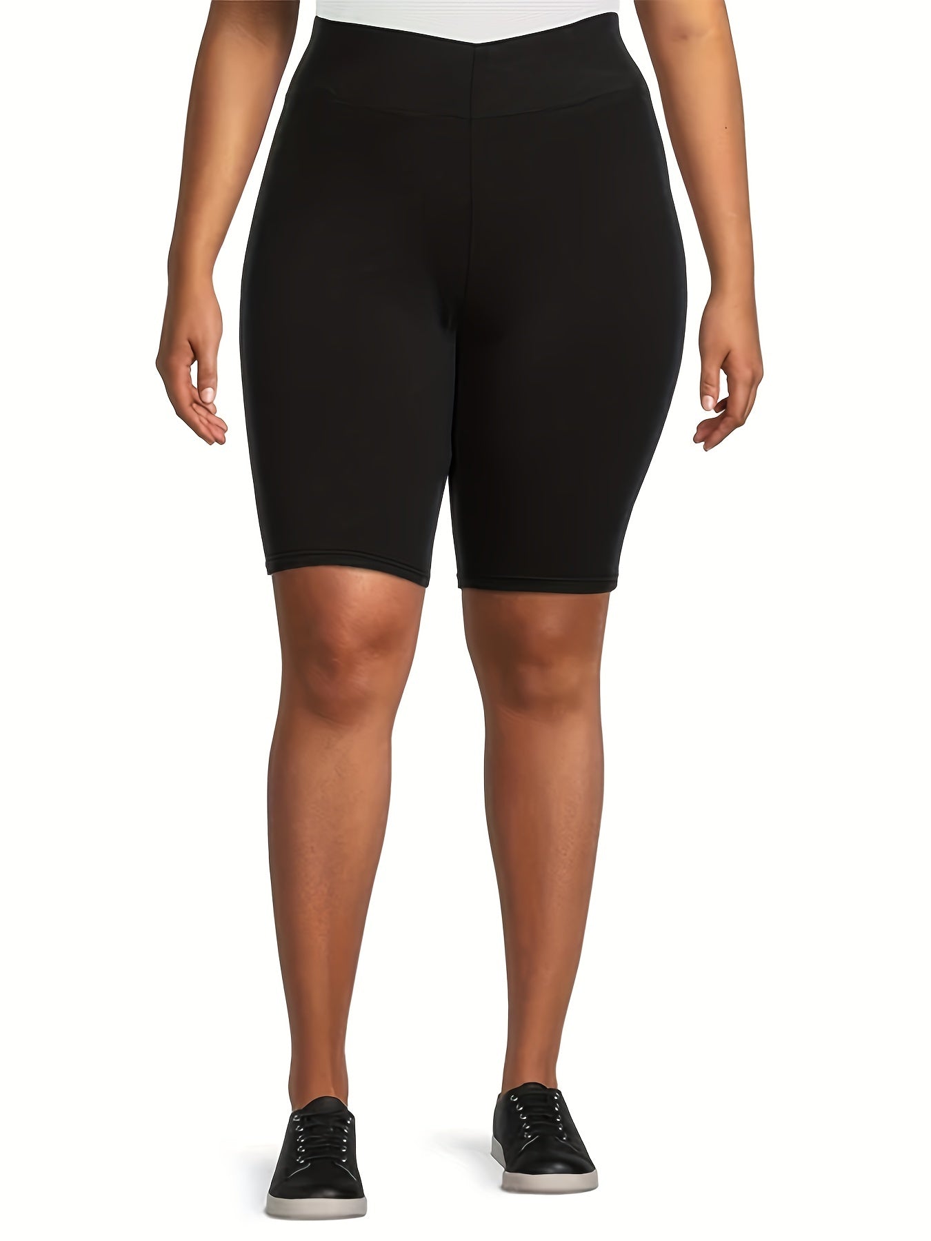  High Rise Stretch Skinny Biker Short