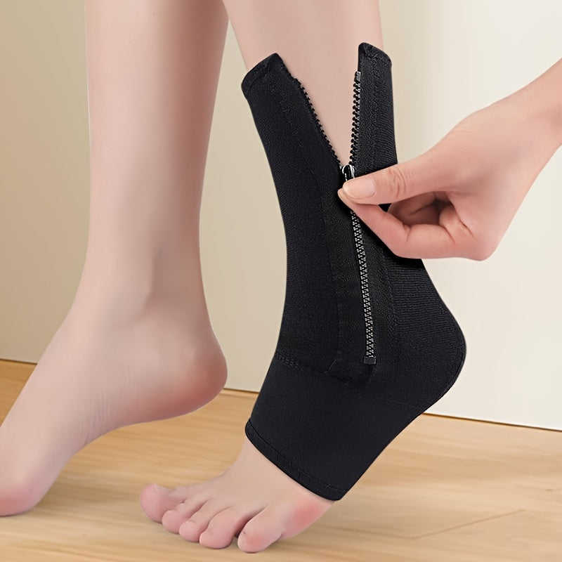 1PC Sports Zippered Foot Protection Socks Ankle Leg Socks