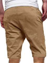Men's Casual Solid Waist Drawstring Shorts For Summer