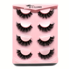 4 Pairs Thick Curling 18mm False Eyelashes Daily Volumizing Eye Lashes