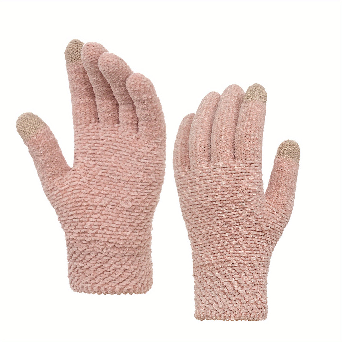 Chenille Touch Screen Winter Gloves for Men and Women