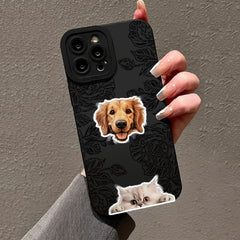 50pcs Peeking Cats Dogs Stickers for Water Bottle Laptop Notebook