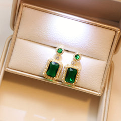 Rhinestone Jewelry Set: Earrings, Necklace, Ring