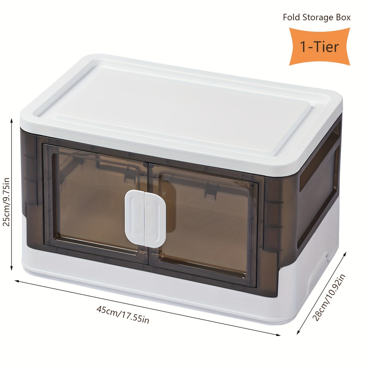 1pc Foldable Single Layer Storage Box with Magnetic Suction