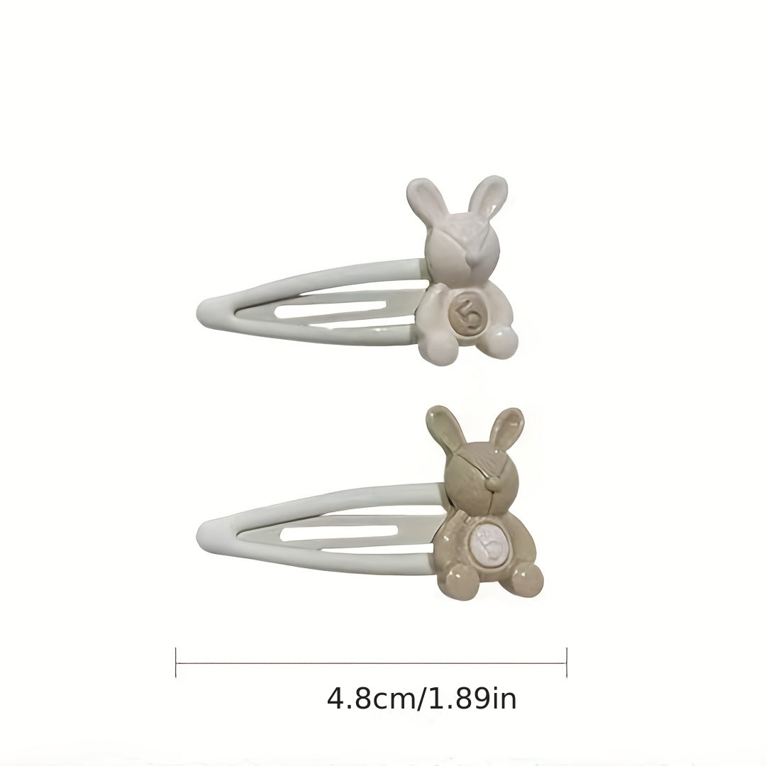 Cute Cartoon Snap Clip Beige Brown Hair Clip for Women Girls