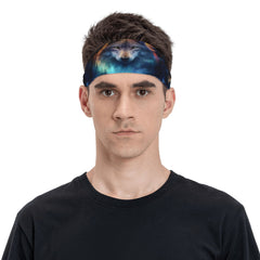 Wolf Print Sports Headband Sweat Wicking Stretchy Breathable