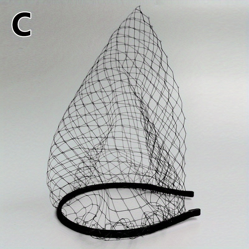 Vintage Bridal Short Veil 1920s Flapper Fascinator Mesh Single Layered Birdcage