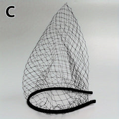 Vintage Bridal Short Veil 1920s Flapper Fascinator Mesh Single Layered Birdcage