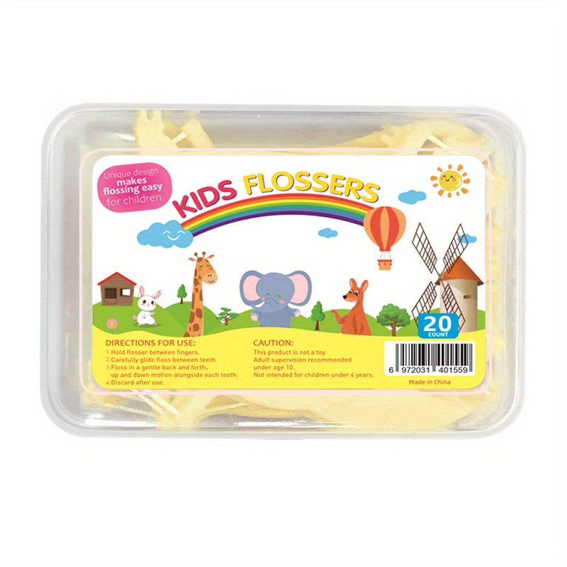 Kids Pink Dental Floss with Long Handle