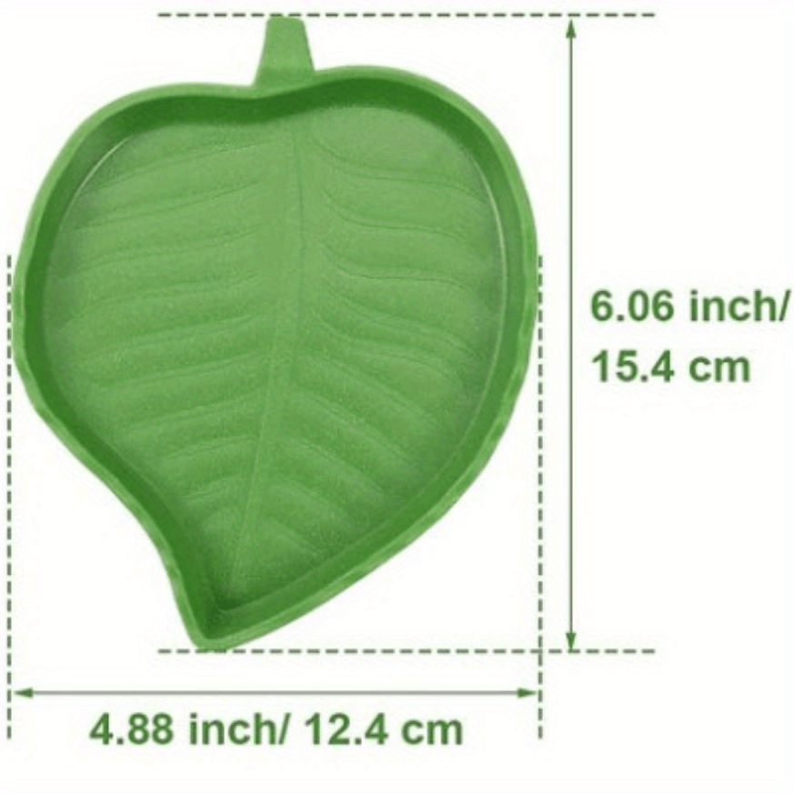 Leaf Shaped Reptile Food/Water Bowl for Tortoise Snake