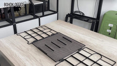 Mesh Desk Organizer Stackable Letter Trays Carbon Steel Foldable Rust Resistant