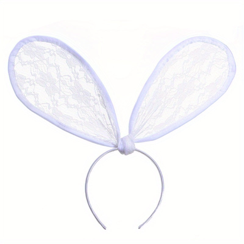 Flannel Bunny Ears Headband Party Prom Dress Up Headwear