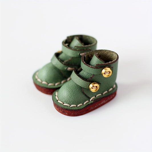 Faux Leather Boots 1 12 Scale BJD Doll Shoes Mixed Colors Non Slip Sole