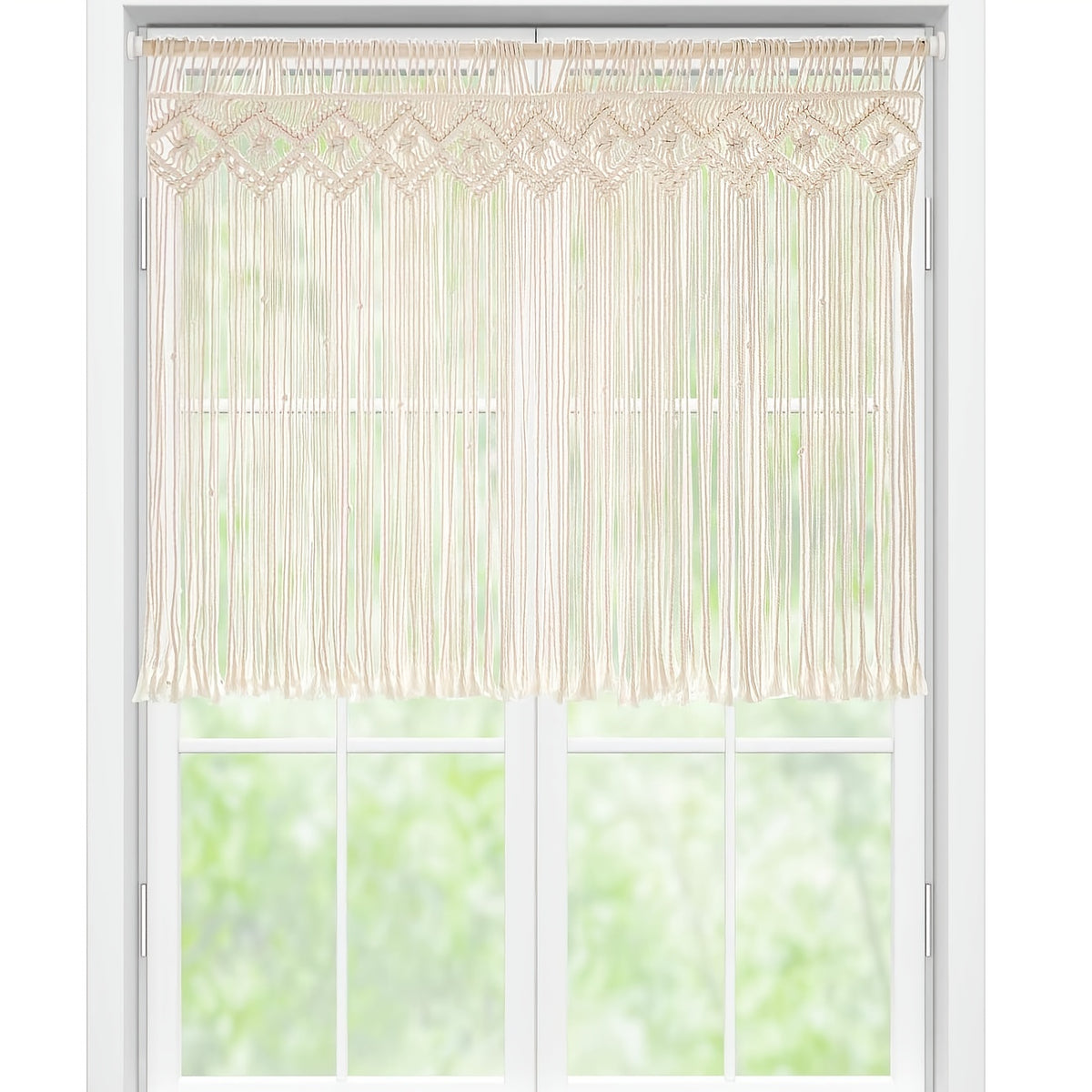 Boho Macrame Window Curtains for Kitchen Bathroom Bedroom