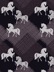  Women's Allover Horse Print High Rise Flared Leg Trousers