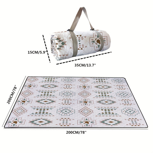 Waterproof Retro Picnic Beach Blanket 78x78