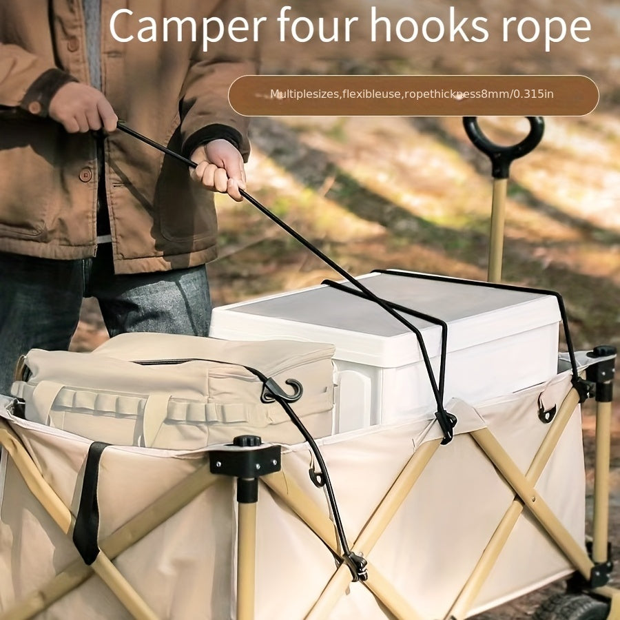 1pc Elastic Recreational Strap With Double Hook for Camping Storage