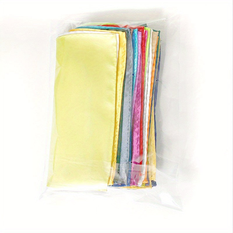 26pcs Monochrome Square Scarf Men's Pocket Handkerchief